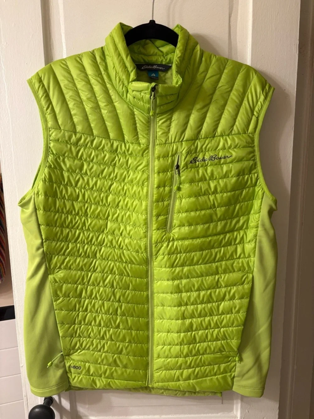 Men’s Eddie Bauer Lightweight Quilted Down Vest - Lime Green - Picture 1 of 4